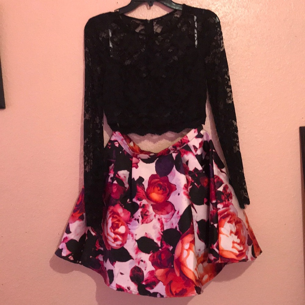2 piece floral dress